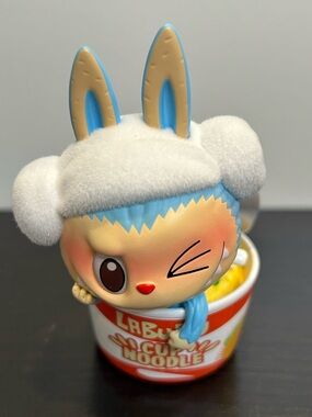 Pop Mart Labubu THE MONSTERS Wacky Mart Series Cup Noodles Figure 'Blue'